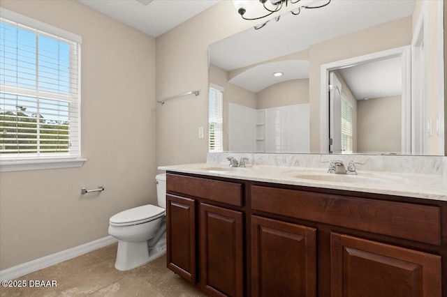 142 Aston Grande Dr, Daytona Beach, FL 32124 - bathroom with toilet, plenty of natural light, and double vanity