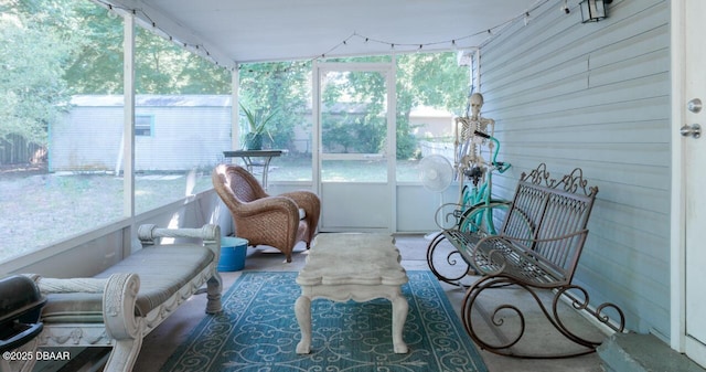 view of sunroom