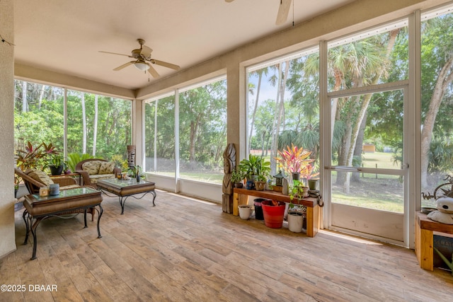 2710 Quiet Ln, Cocoa, FL 32926 - sunroom with hardwood / wood-style floors