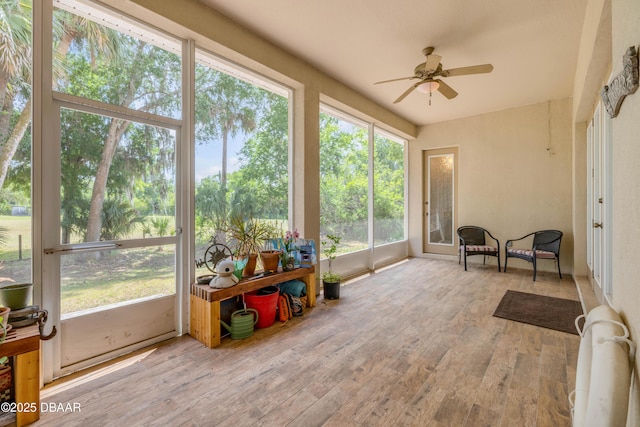 2710 Quiet Ln, Cocoa, FL 32926 - sunroom with ceiling fan