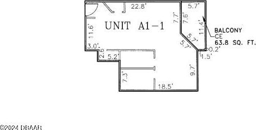 1401 S Palmetto Ave Unit 402, Daytona Beach, FL 32114 - view of property floor plan