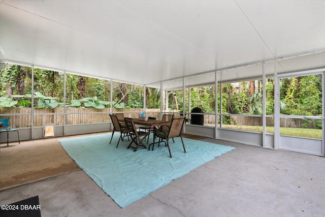 view of sunroom