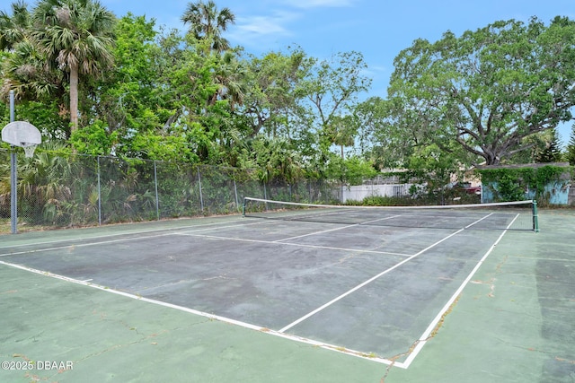 767 Tarry Town Trl, Port Orange, FL 32127 - view of tennis court with fence