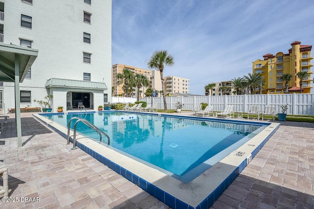 view of pool with a patio