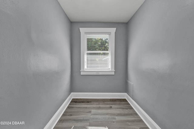 unfurnished room featuring light hardwood / wood-style floors