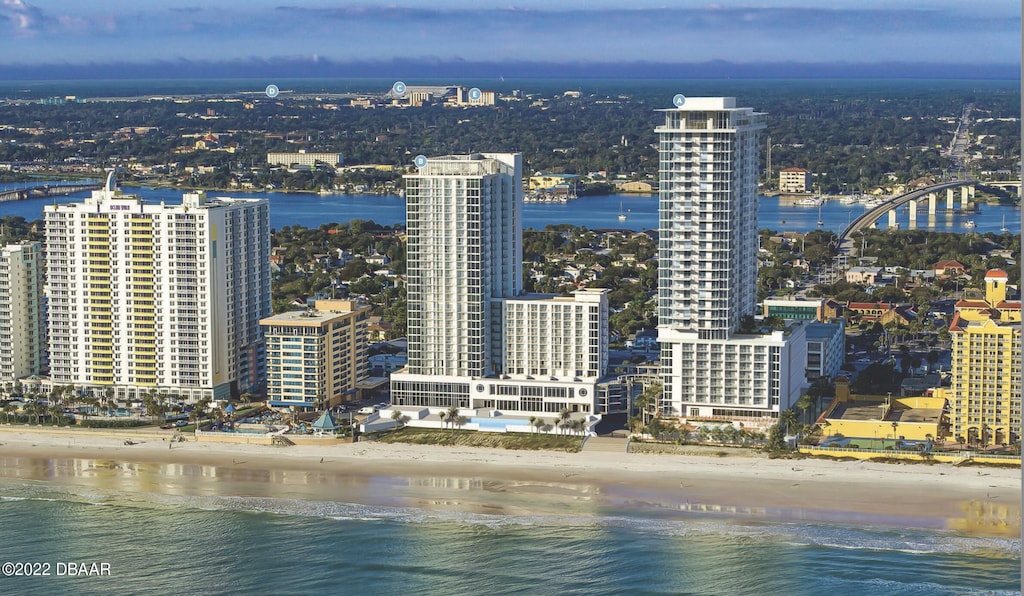 500 S Atlantic Ave Unit 10-F, Daytona Beach, FL 32118 - city view with expansive beach and a notable bridge