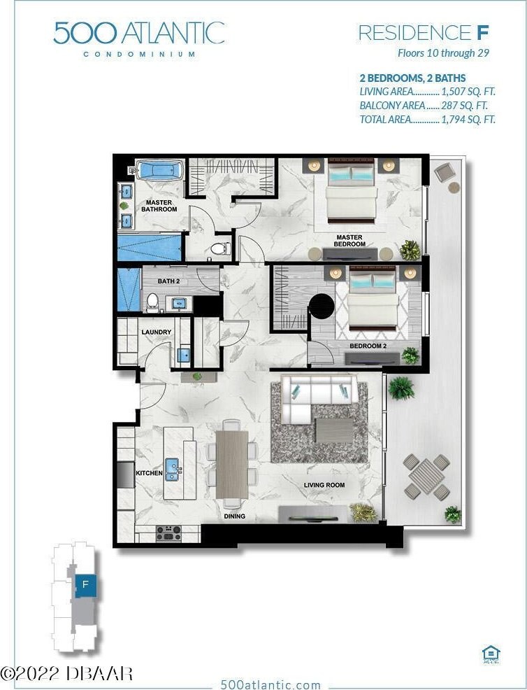 500 S Atlantic Ave Unit 10-F, Daytona Beach, FL 32118 - property floor plan