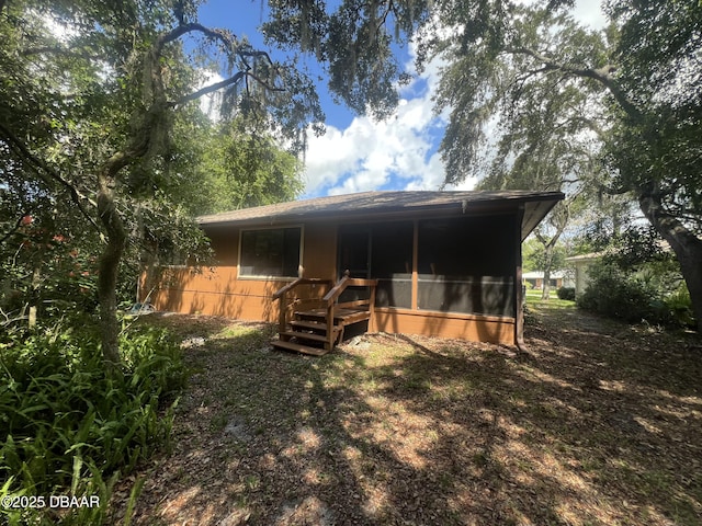 112 Underbrush Trl, Port Orange, FL 32128 - back of property featuring a sunroom