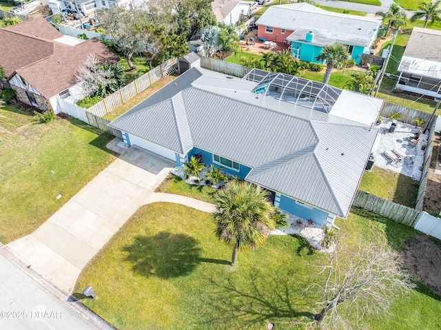 bird's eye view featuring a residential view