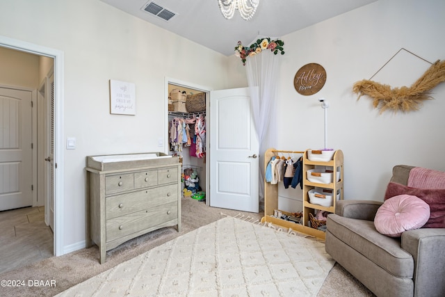 1743 Red Rock Rd, New Smyrna Beach, FL 32168 - bedroom with a walk in closet, a closet, and carpet floors