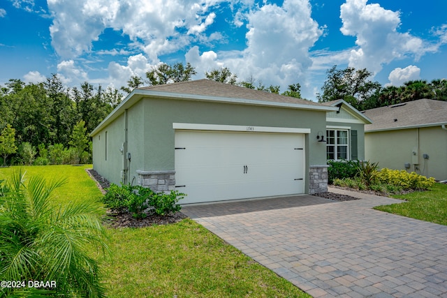 exterior space with a yard