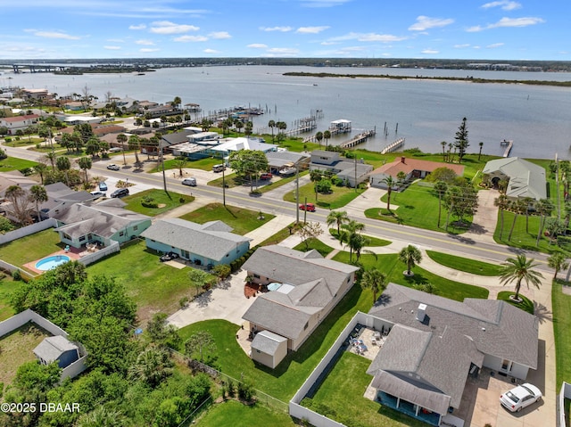 3167 S Peninsula Dr, Daytona Beach, FL 32118 - drone / aerial view featuring a residential view and a water view