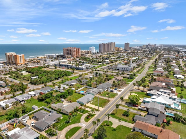 3167 S Peninsula Dr, Daytona Beach, FL 32118 - birds eye view of property with a water view and a city view