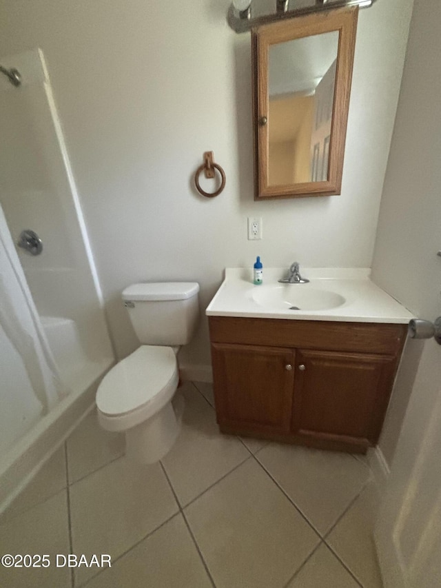 917 Royal Oak Ct, Holly Hill, FL 32117 - bathroom featuring vanity, tile patterned flooring, and a shower stall