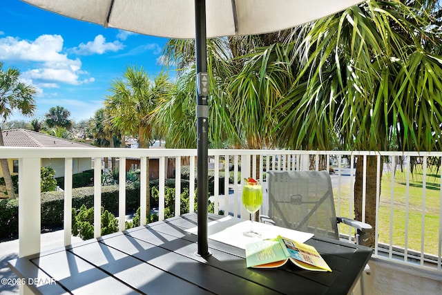 view of balcony