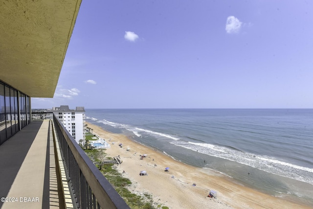 water view featuring a beach view