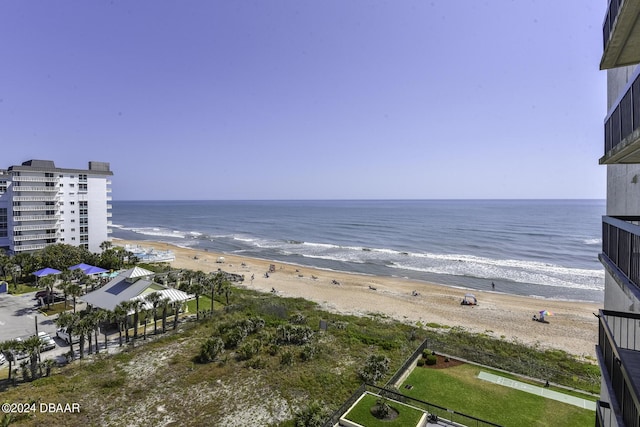 water view featuring a beach view