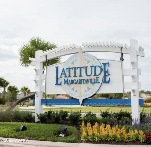 view of community sign