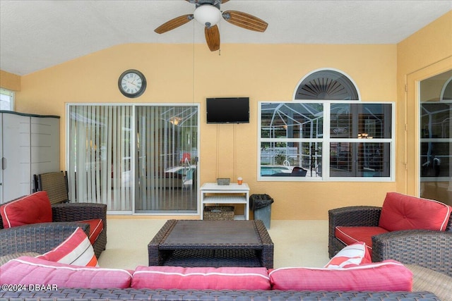 view of patio / terrace with ceiling fan