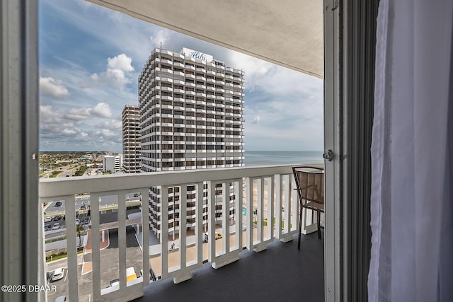 2800 N Atlantic Ave Unit 1105, Daytona Beach, FL 32118 - balcony with a water view and a city view