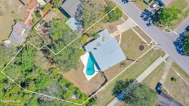 284 Military Blvd, Ormond Beach, FL 32174 - aerial view of property's location featuring property parcel outlined and a pool