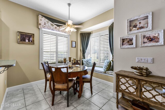 4 Arika At Lionspaw, Daytona Beach, FL 32124 - dining area featuring ceiling fan and light tile patterned floors