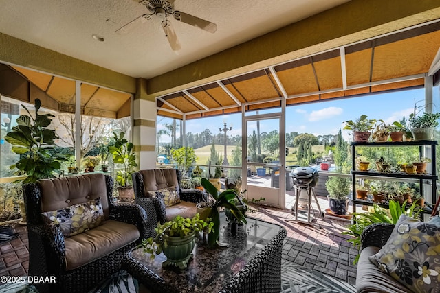 4 Arika At Lionspaw, Daytona Beach, FL 32124 - sunroom / solarium featuring a ceiling fan