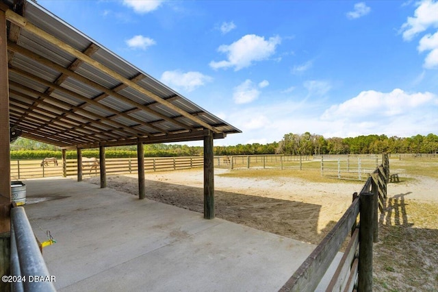 exterior space featuring a rural view