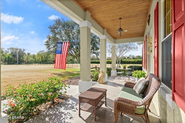 view of patio / terrace with a porch