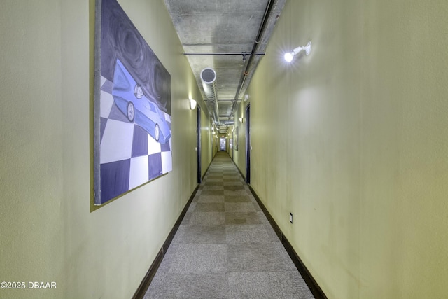 corridor with baseboards