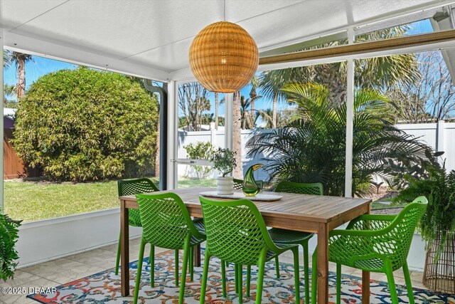 sunroom featuring plenty of natural light