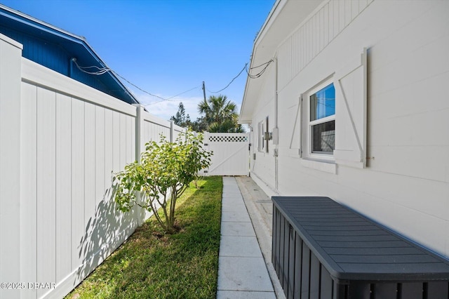 view of yard with a gate and fence