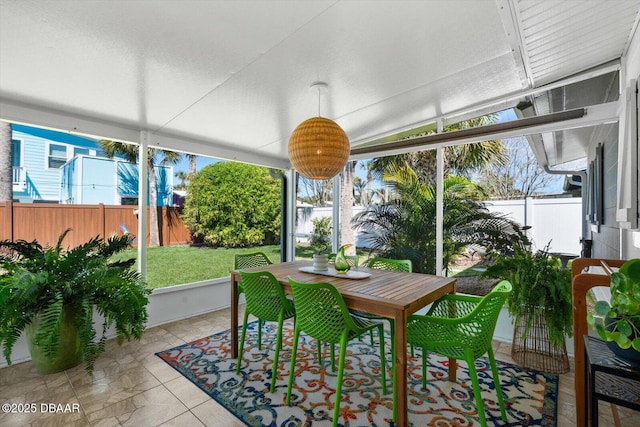 sunroom featuring plenty of natural light