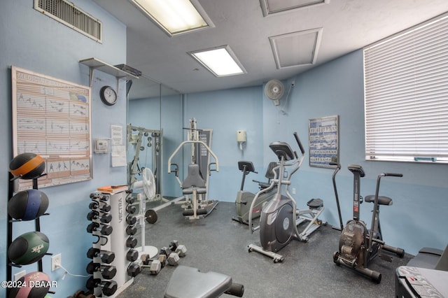 view of workout area