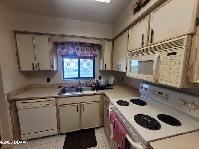 3557 Forest Branch Dr Unit B, Port Orange, FL 32129 - kitchen with white appliances, light countertops, and light tile patterned floors