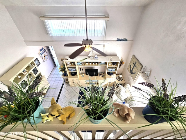 55 Chippingwood Ln, Ormond Beach, FL 32176 - living room featuring tile patterned floors and a ceiling fan