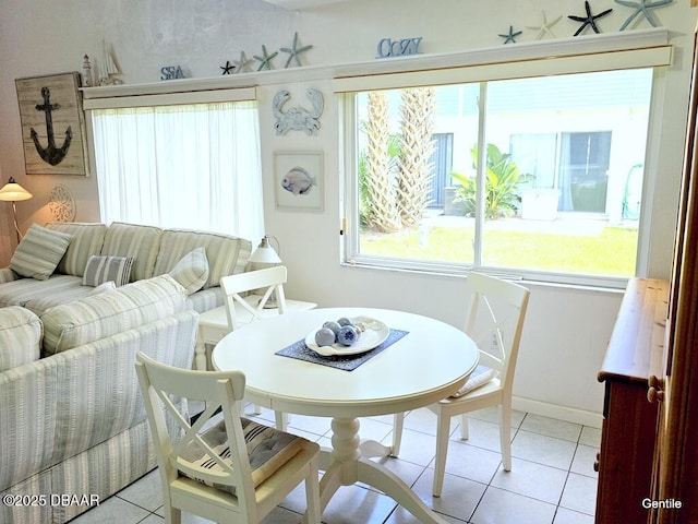 55 Chippingwood Ln, Ormond Beach, FL 32176 - dining area with plenty of natural light and light tile patterned flooring