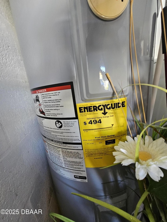 details with electric water heater