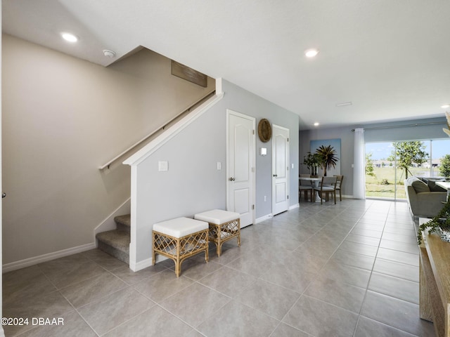 interior space featuring tile patterned floors