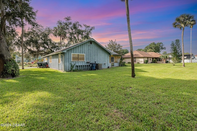 exterior space with a lawn