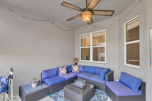 1767 Travertine Ter, Sanford, FL 32771 - view of patio / terrace with a ceiling fan and outdoor lounge area