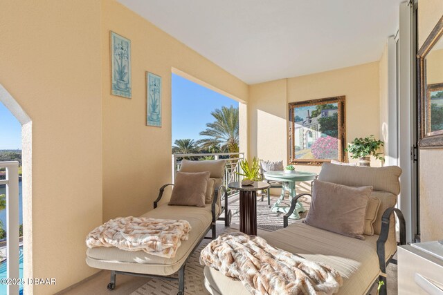 bedroom featuring access to outside, ceiling fan, and ornamental molding