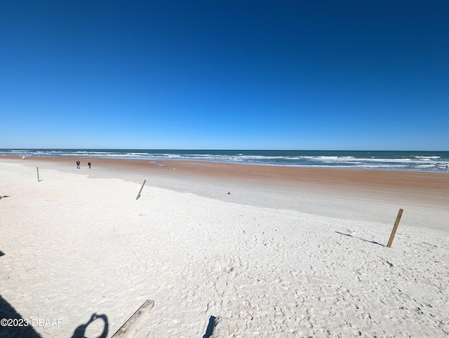 property view of water with a beach view