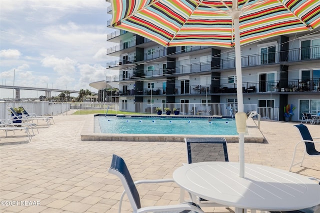 view of pool with a patio