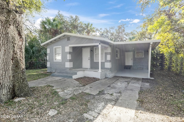 view of front of home with a porch