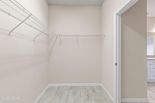 3402 Torre Blvd, New Smyrna Beach, FL 32168 - walk in closet featuring light wood finished floors