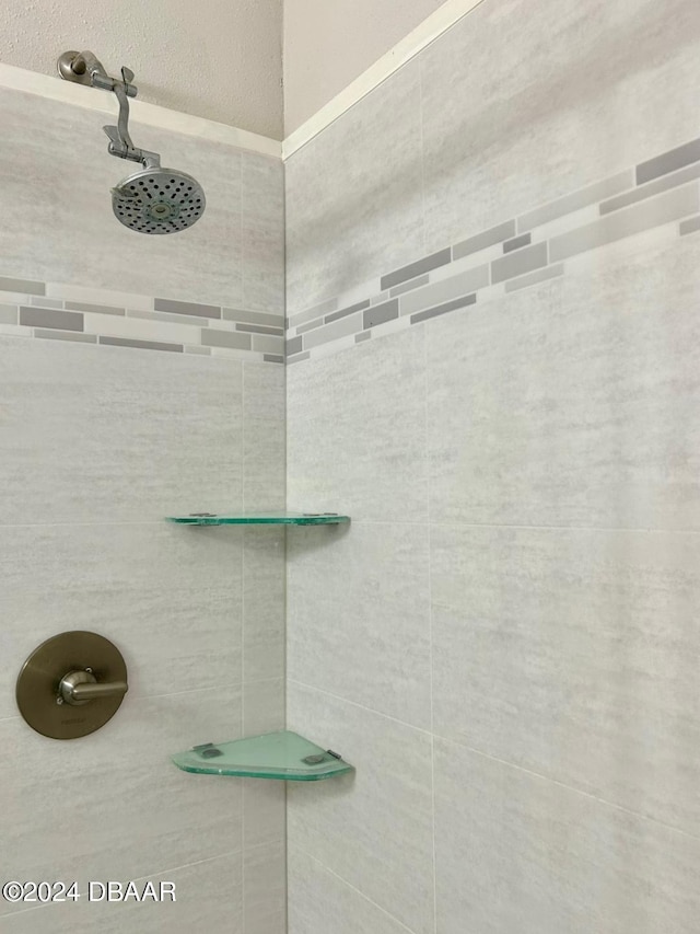 room details featuring tiled shower