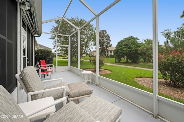 view of sunroom