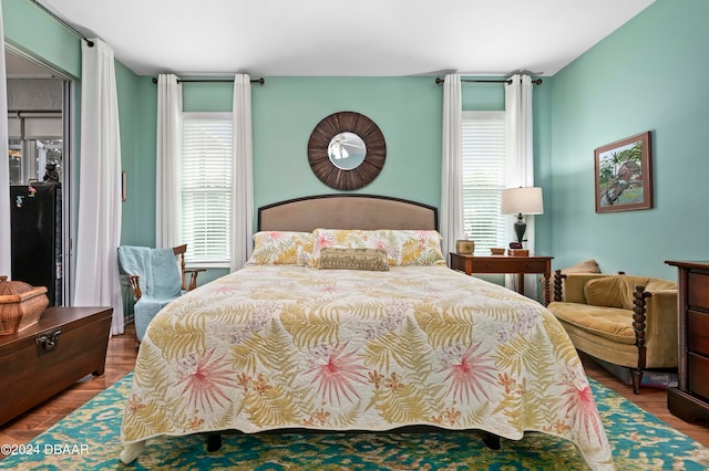 bedroom featuring hardwood / wood-style flooring