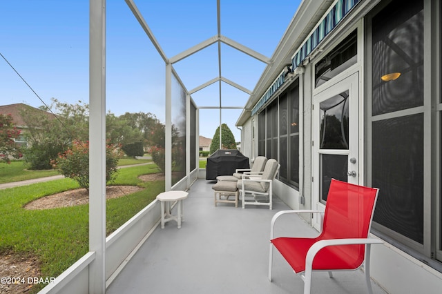 sunroom with plenty of natural light